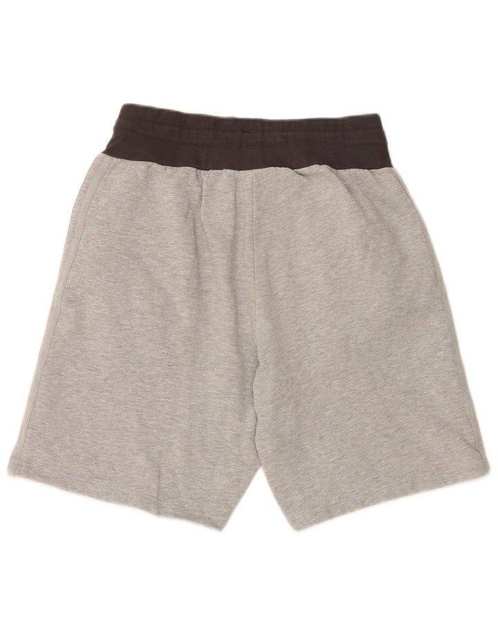 Мужские спортивные шорты ADIDAS, хлопок среднего серого цвета с цветными блоками