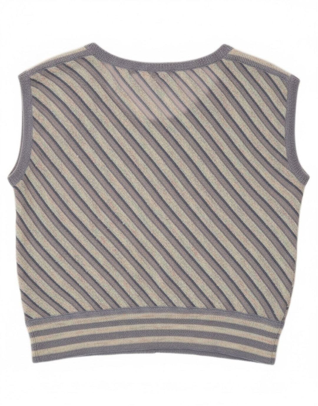 Винтажная женская майка-майка UK 12, средний фиолетовый в полоску