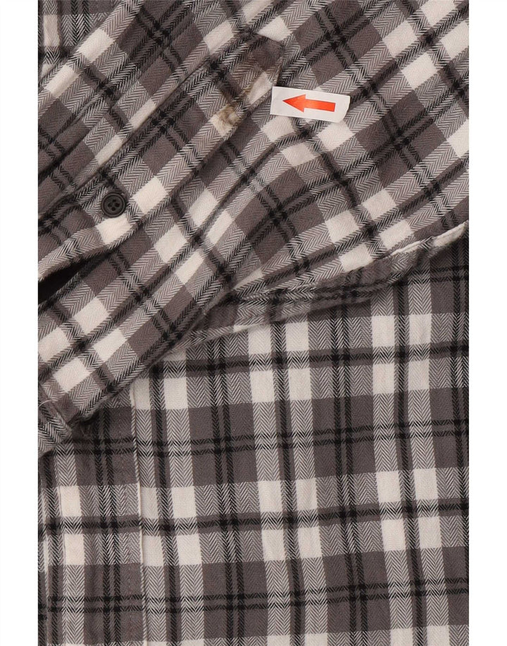 Мужская фланелевая рубашка Chaps XL, серая клетка, хлопок