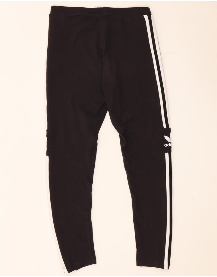 Женские леггинсы Adidas с рисунком UK 12, средний черный хлопок, черный