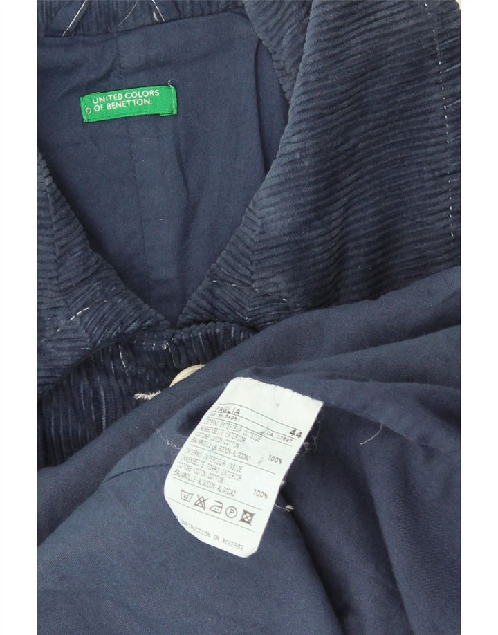 Женское вельветовое пальто Benetton IT 44 Medium Navy Blue Хлопок