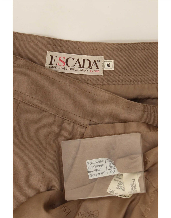 Женская юбка миди с запахом Escada EU 38 Medium W28 Коричневая, новая шерсть
