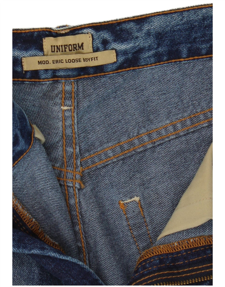 UNIFORM Мужские потертые свободные джинсы W30 L30 синие