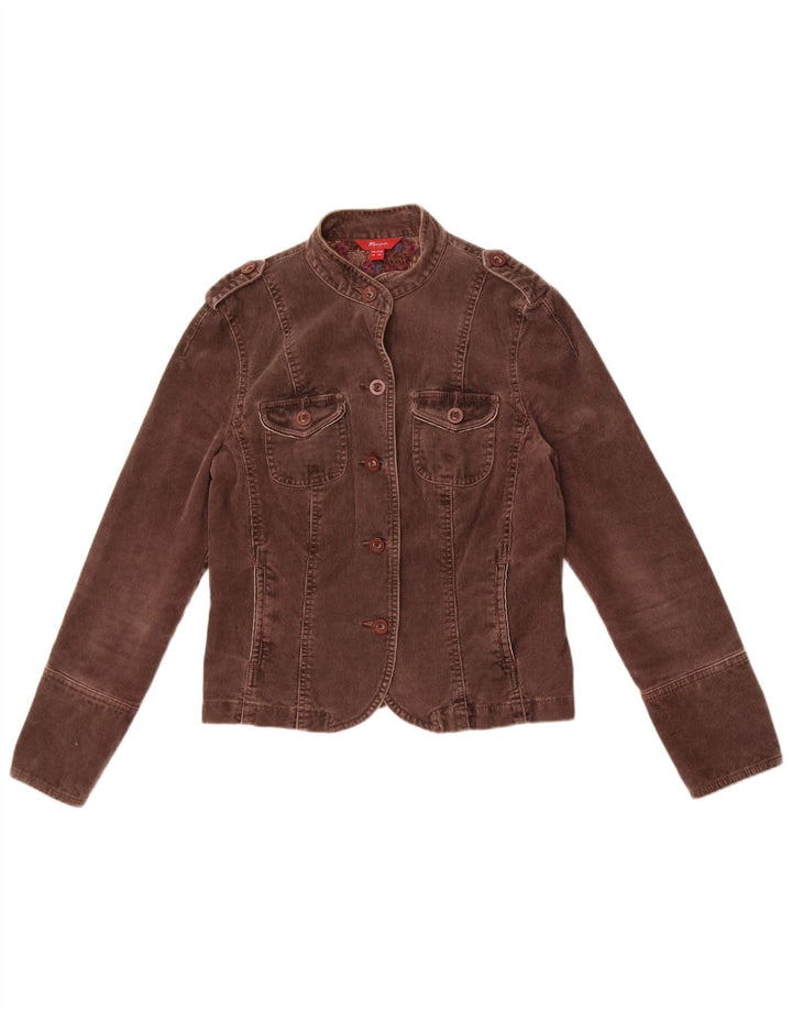 Женская вельветовая куртка Monsoon UK 10, маленький размер, коричневый хлопок