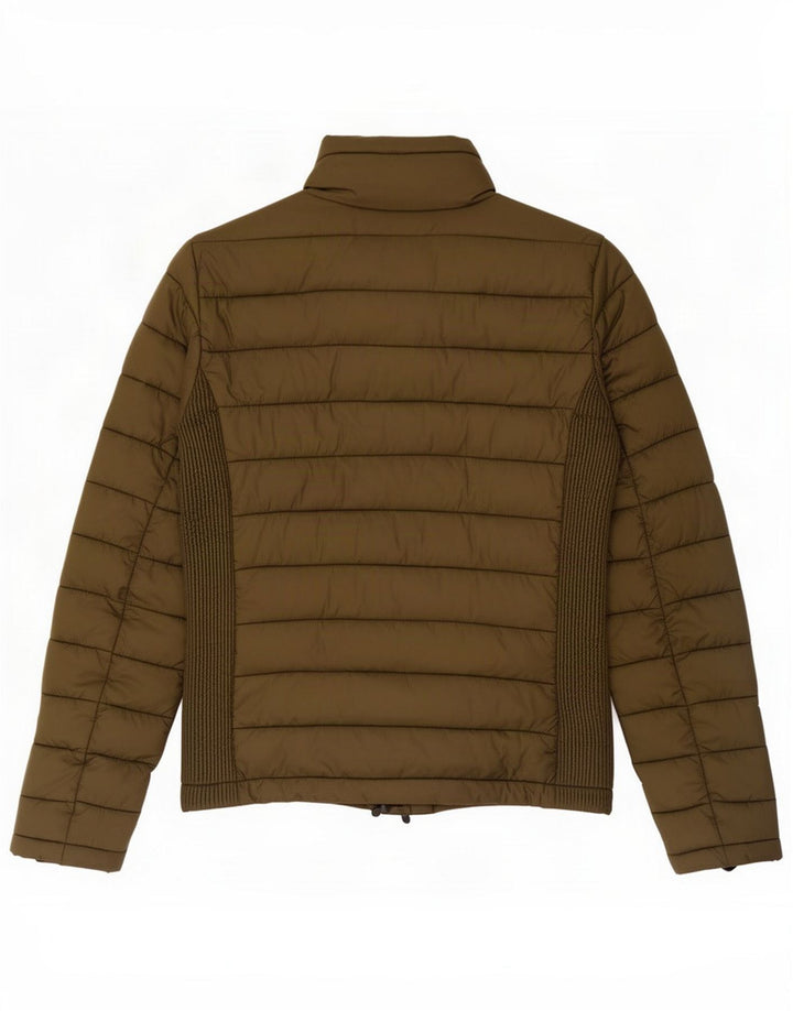 Женская стеганая куртка Superdry UK 10, маленький нейлон цвета хаки