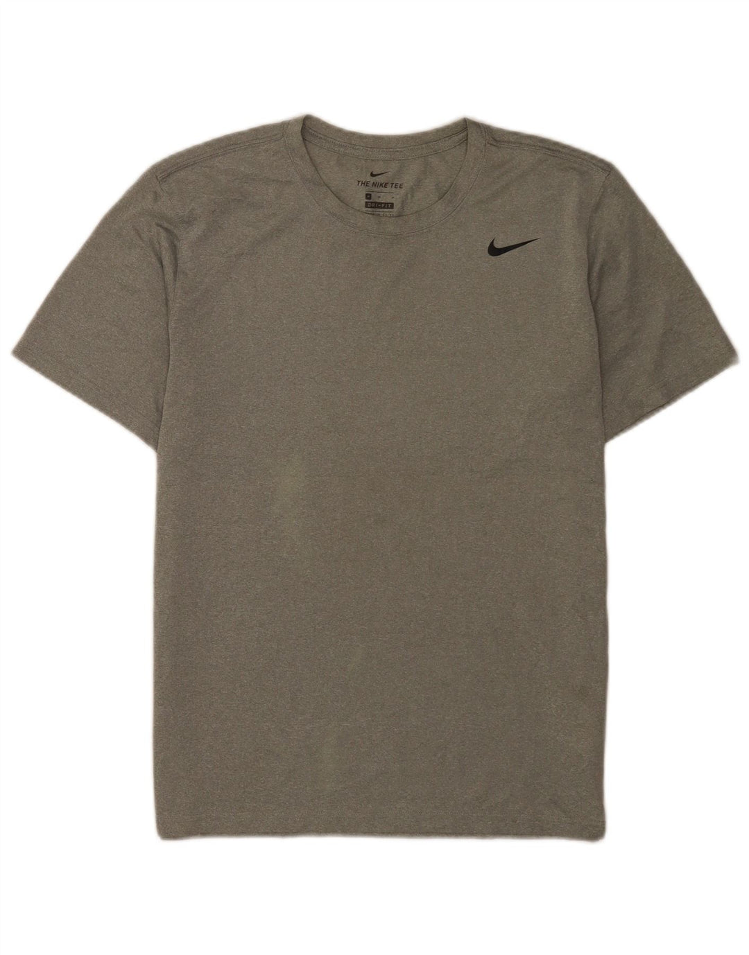Мужская футболка Nike Dri Fit из полиэстера среднего серого цвета