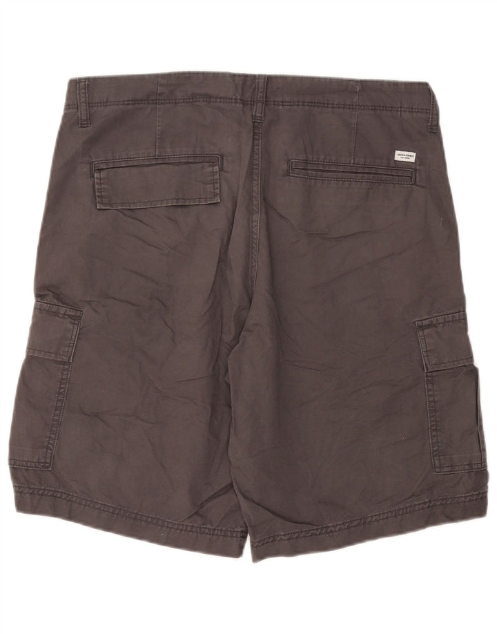 Мужские шорты-карго Jack & Jones, большие размеры, серые, хлопок, W36