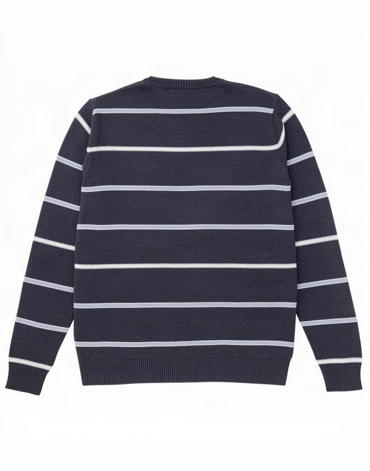 Мужской свитер с круглым вырезом Marks & Spencer Blue Harbour, средний темно-синий