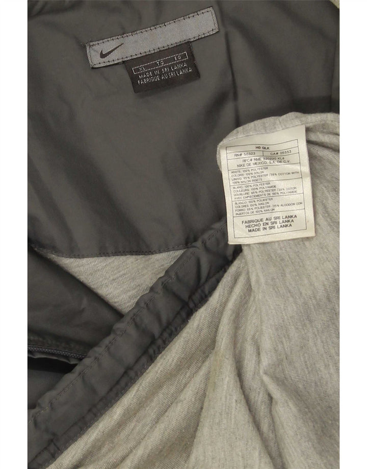 Мужская дождевик с капюшоном Nike UK 42 XL, серый полиэстер