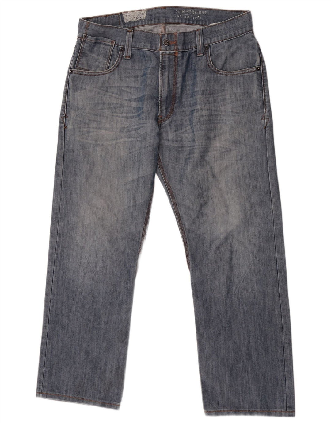 Мужские узкие прямые джинсы Levi's 514 W36 L29 синие, хлопок