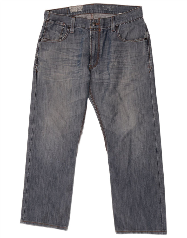 Мужские узкие прямые джинсы Levi's 514 W36 L29 синие, хлопок