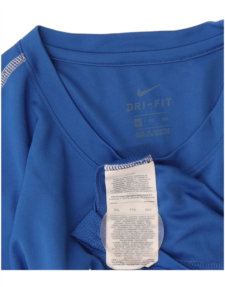 Мужская футболка Nike Dri Fit 2XL, синий полиэстер