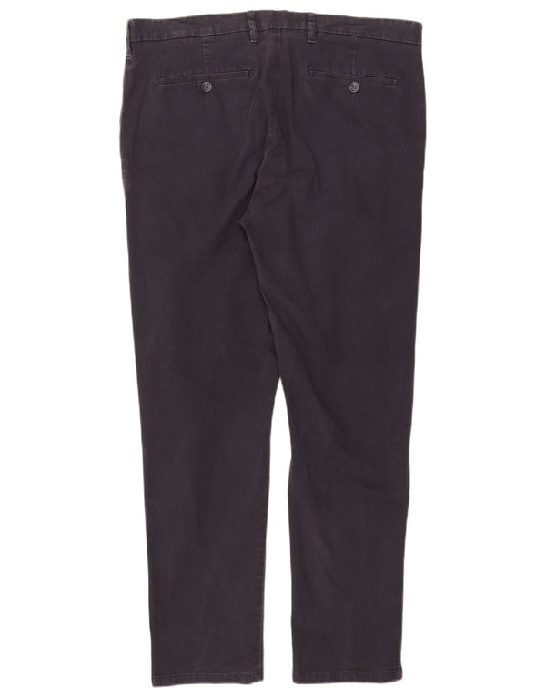 Marks & Spencer Mens Slim Chino Trousers W38 L31 Navy Blue Cotton