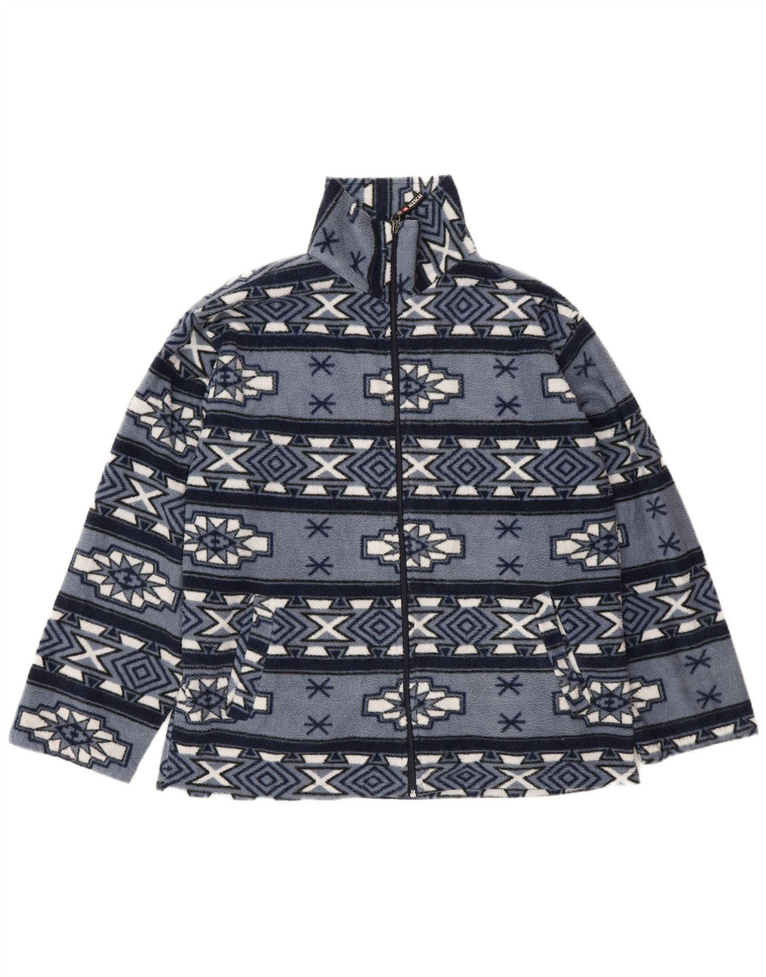 Винтажная мужская флисовая куртка UK 38 средний синий Fair Isle