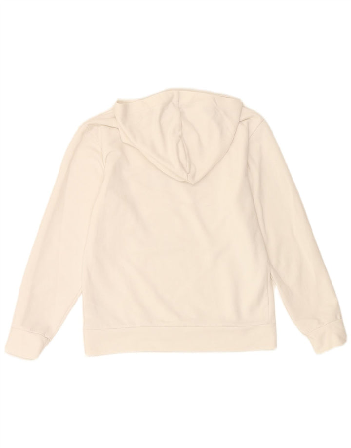 Женский джемпер с капюшоном Adidas с графическим рисунком, Великобритания, маленький размер 8/10, белый полиэстер