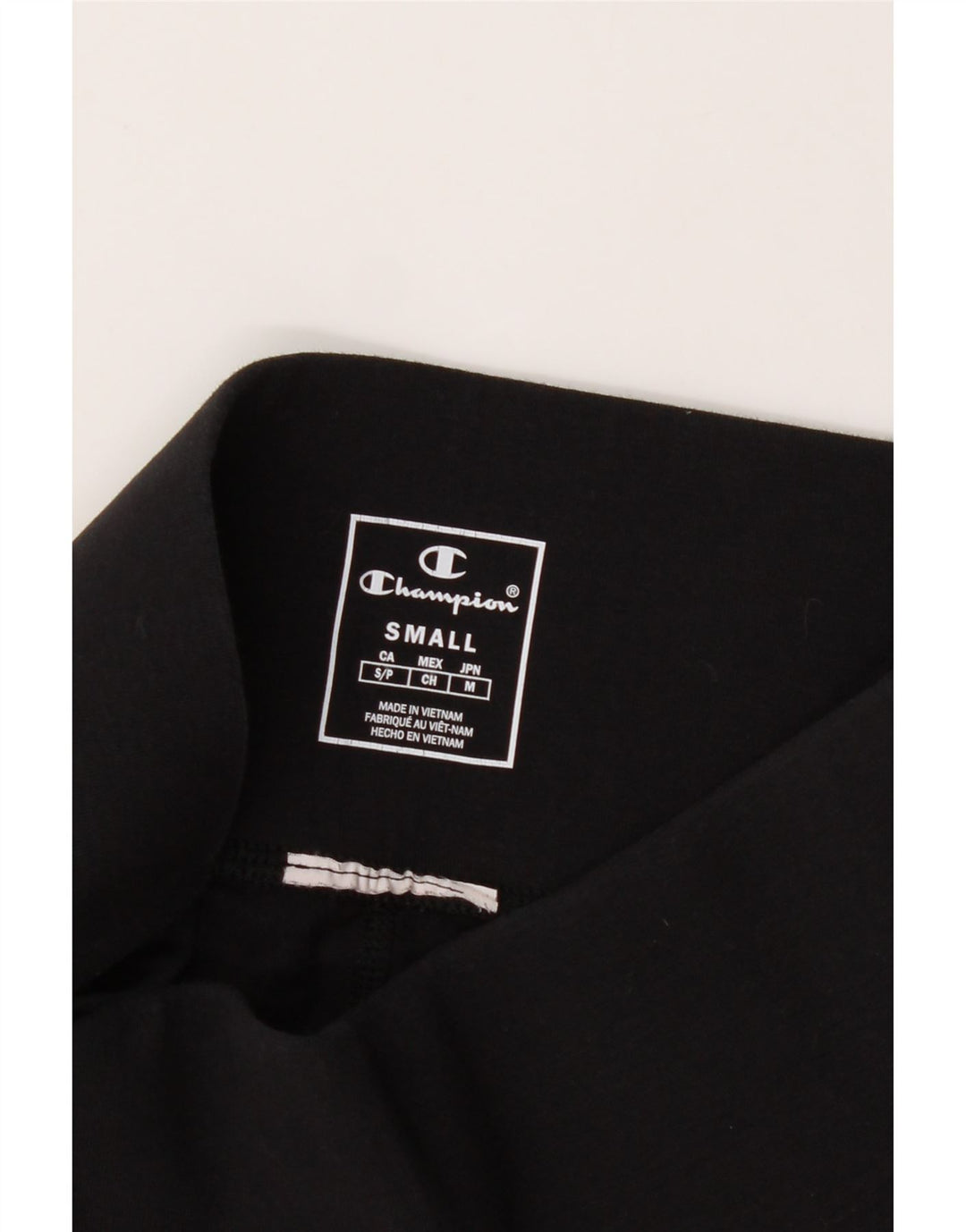 CHAMPION Womens Capri Graphic Leggings UK 10 Small  Black Polyester Vintage Champion and Second-Hand Champion from Messina Hembry 