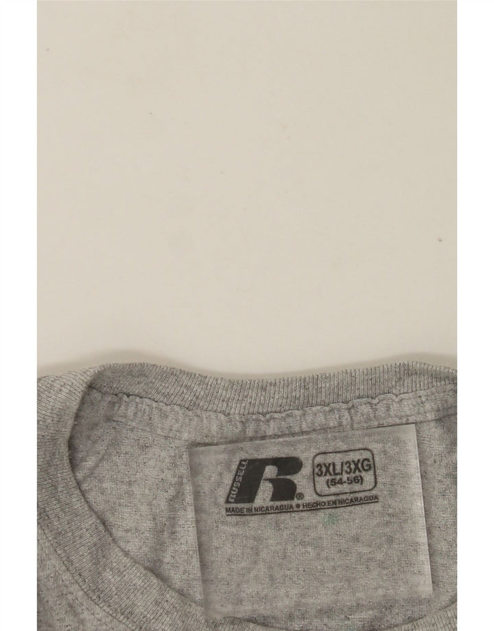 Мужская футболка RUSSELL ATHLETIC UK 54/56 3XL серая в крапинку