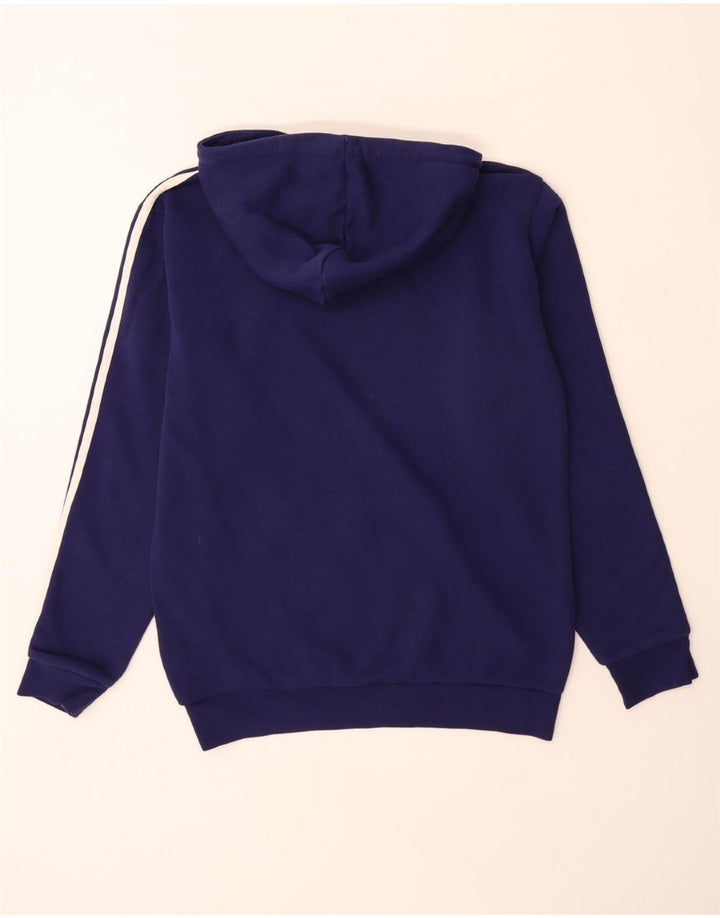 ADIDAS Mens Hoodie Jumper Small Navy Blue Cotton
