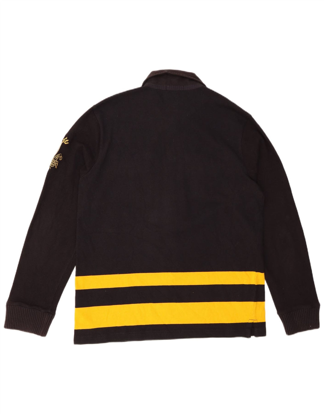 Мужская рубашка-поло для регби с длинным рукавом POLO RALPH LAUREN, большая черная полоска