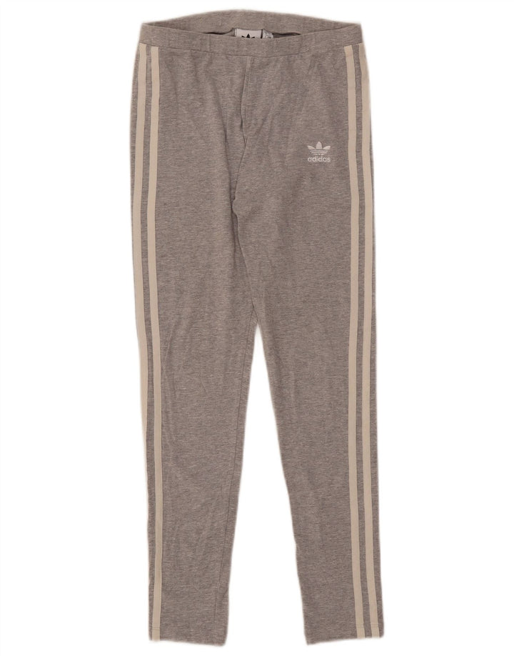 Женские леггинсы Adidas UK 8, маленькие серые хлопковые крапинки