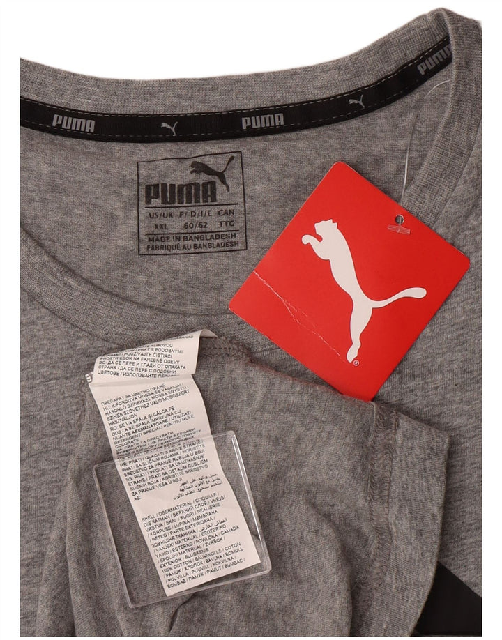 Мужская футболка с рисунком Puma 2XL, серый хлопок