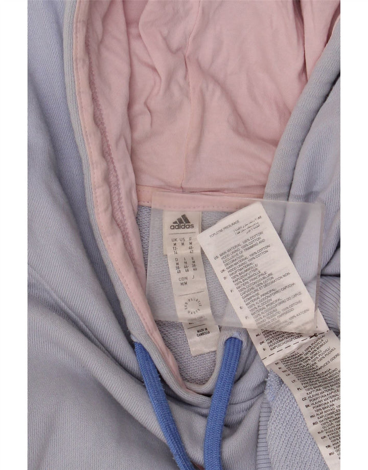 Женский джемпер с капюшоном ADIDAS Oversized UK 12/14, средний синий, цветной блок