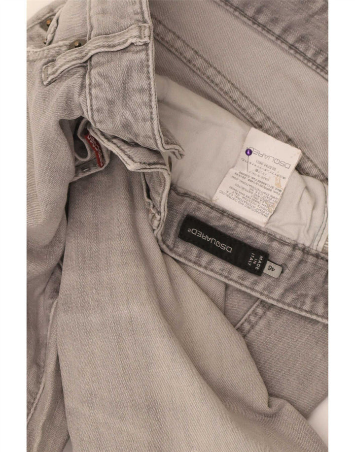 Dsquared2 Женские потертые узкие джинсы IT 46 Большие W32 L30 Серый хлопок