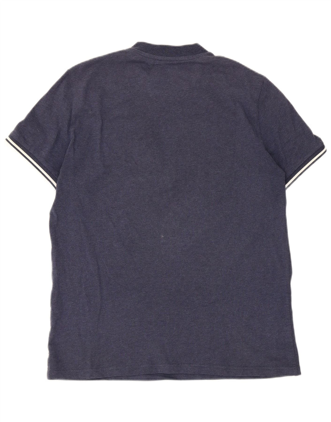 Мужская футболка Fred Perry с воротником на молнии, средний темно-синий в полоску