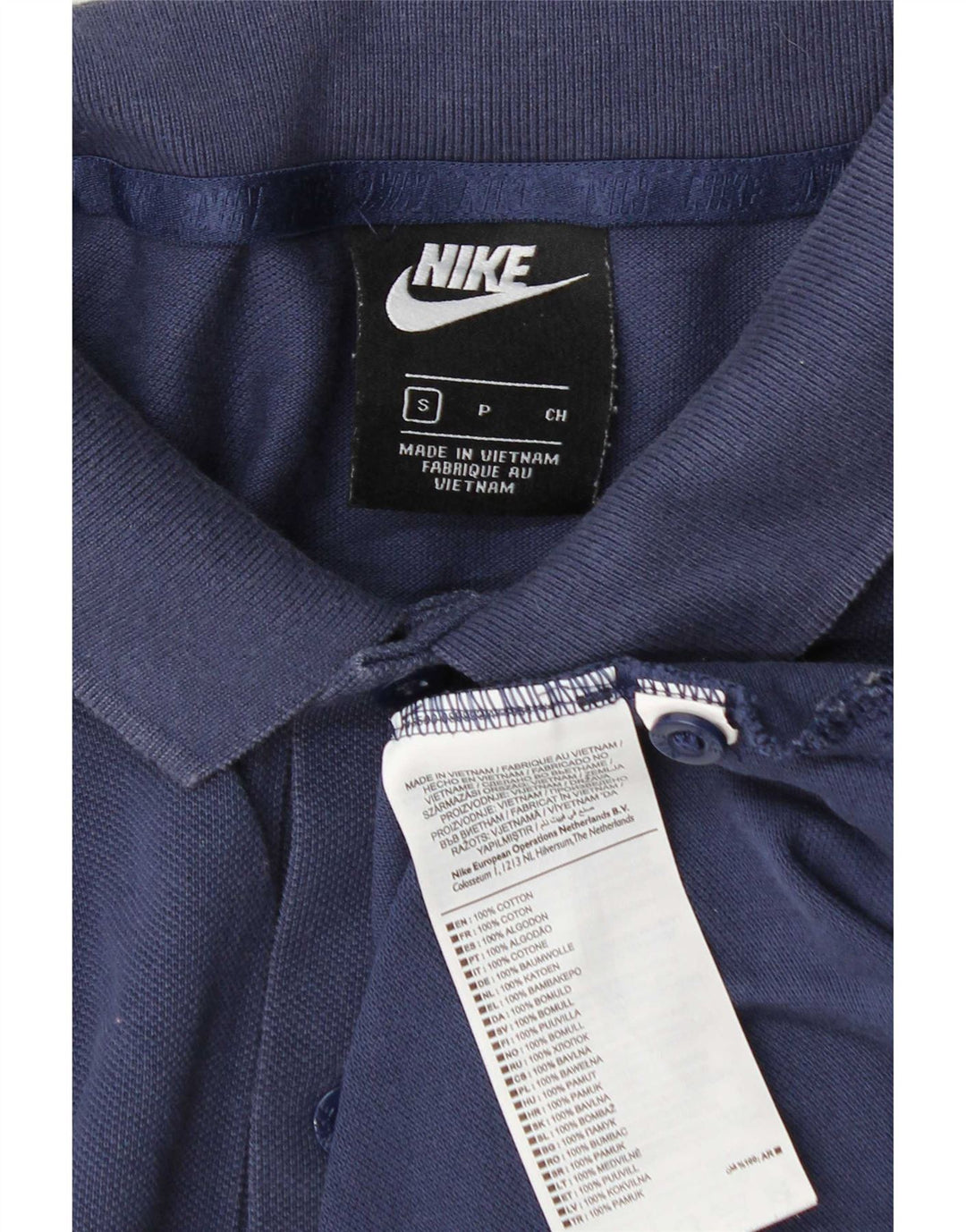 Мужская рубашка-поло Nike, маленькая, темно-синяя, хлопковая