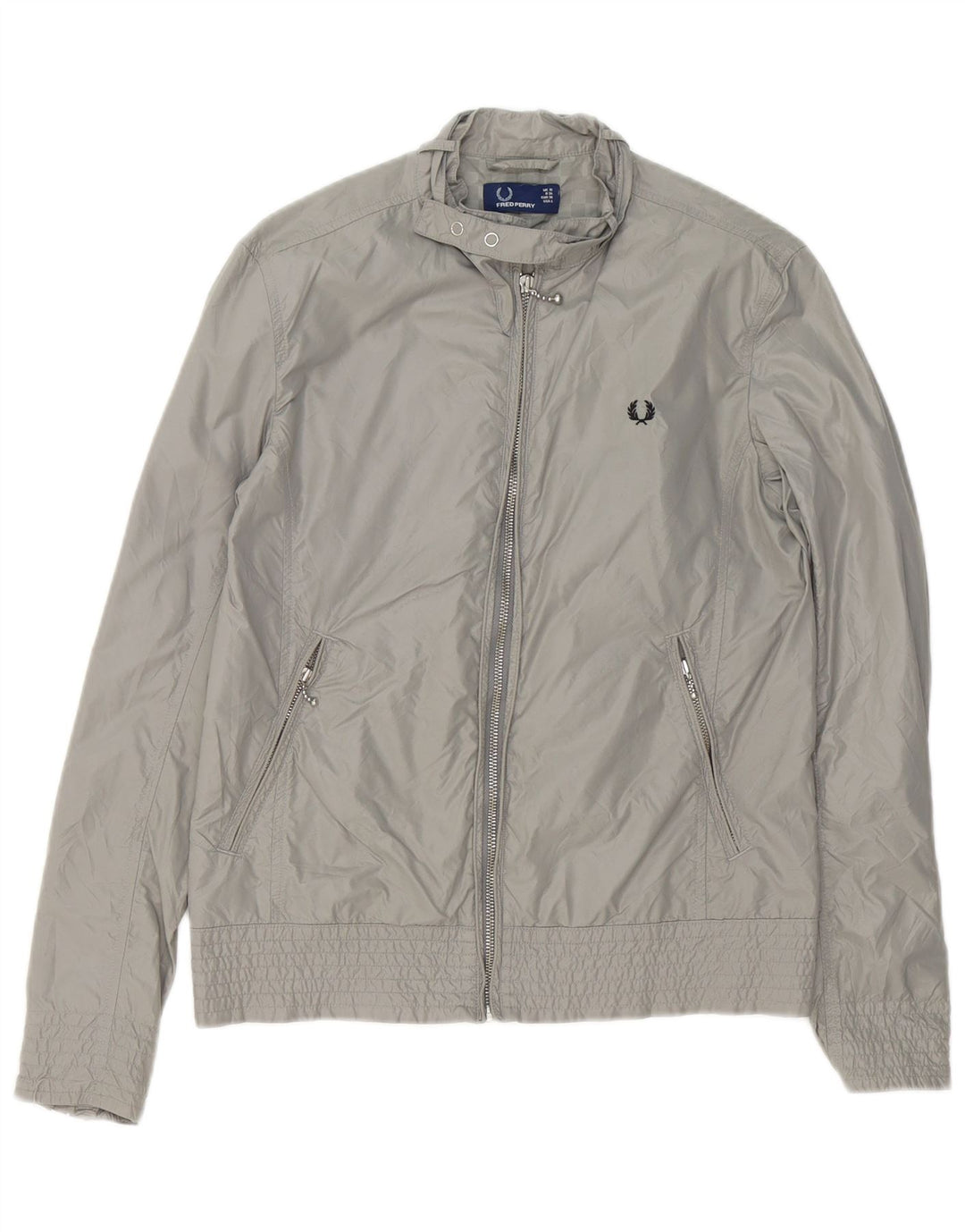 Женский бомбер Fred Perry UK 10, маленький серый нейлон