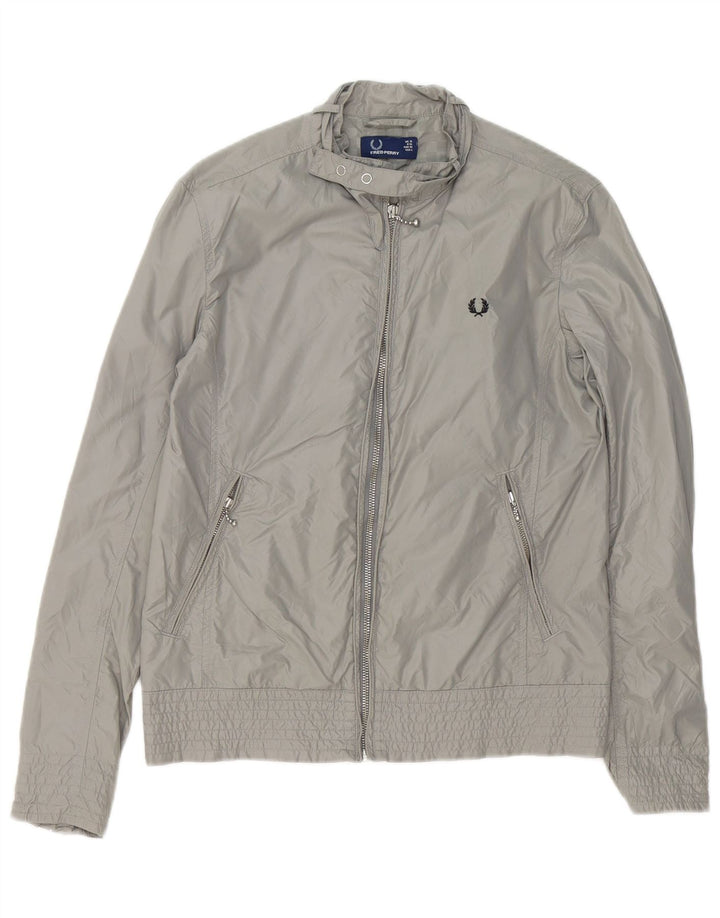 Женский бомбер Fred Perry UK 10, маленький серый нейлон