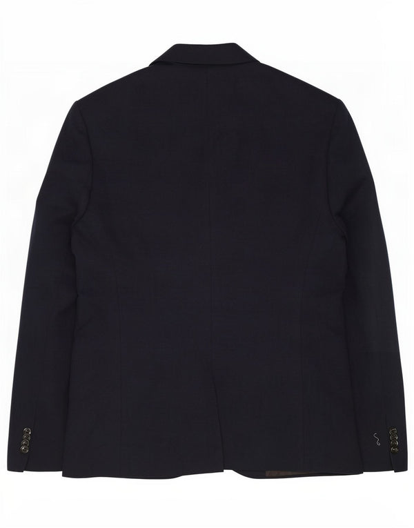 Мужской пиджак Zara на 2 пуговицах, Великобритания 42 XL, темно-синий, хлопок