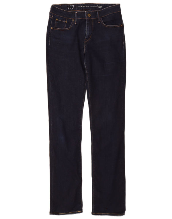 Женские прямые джинсы Levi's Demi Curve Classic с посадкой W28 L34 Темно-синие