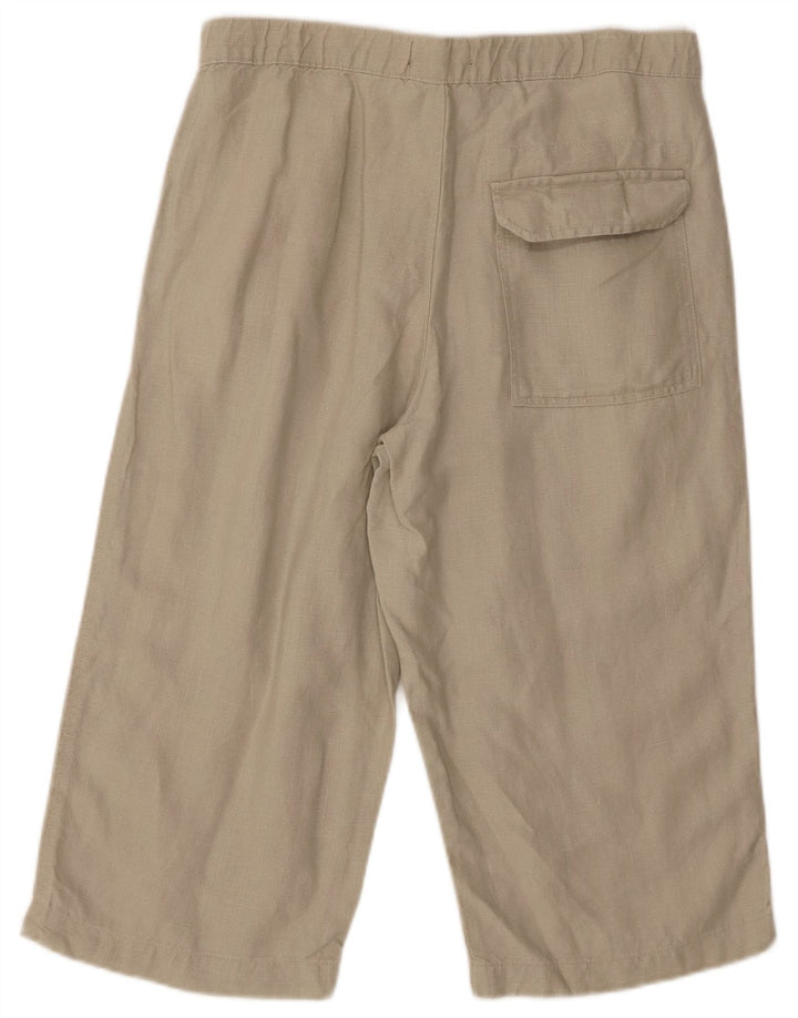 Мужские шорты-бермуды Marks & Spencer Blue Harbour W32, большие, бежевые, льняные