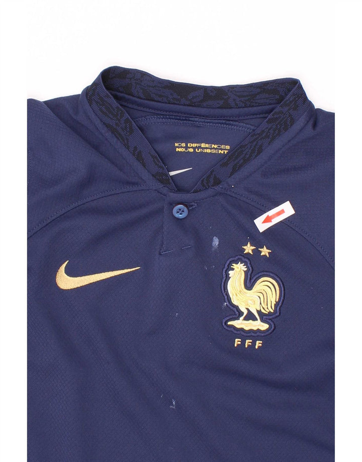 Футболка Nike для мальчиков 8–9 лет, маленькая, темно-синяя