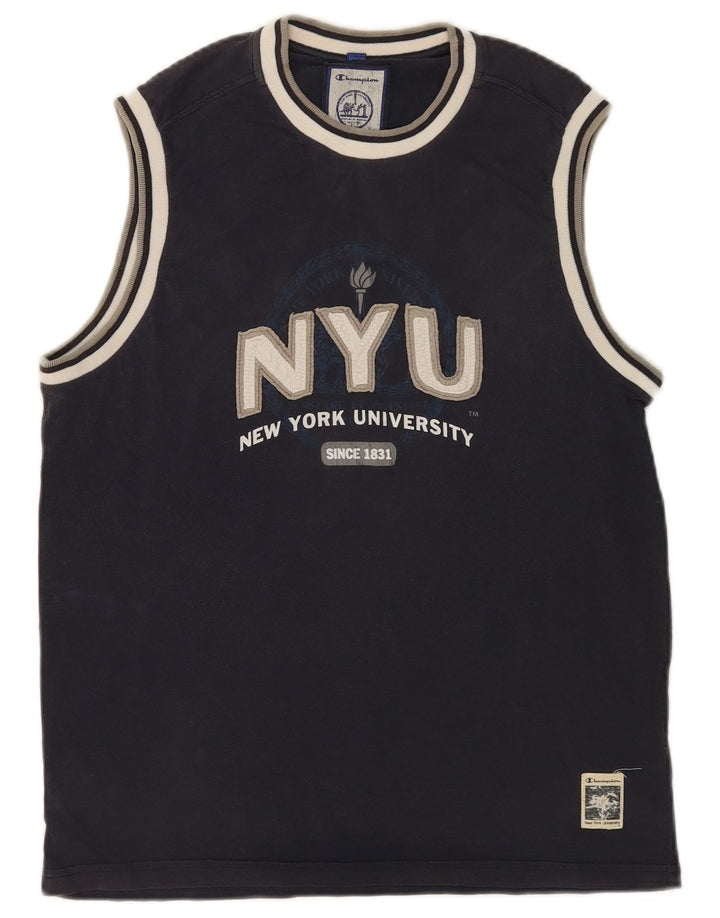 Мужской жилет с графическим рисунком Champion New York University, средний темно-синий