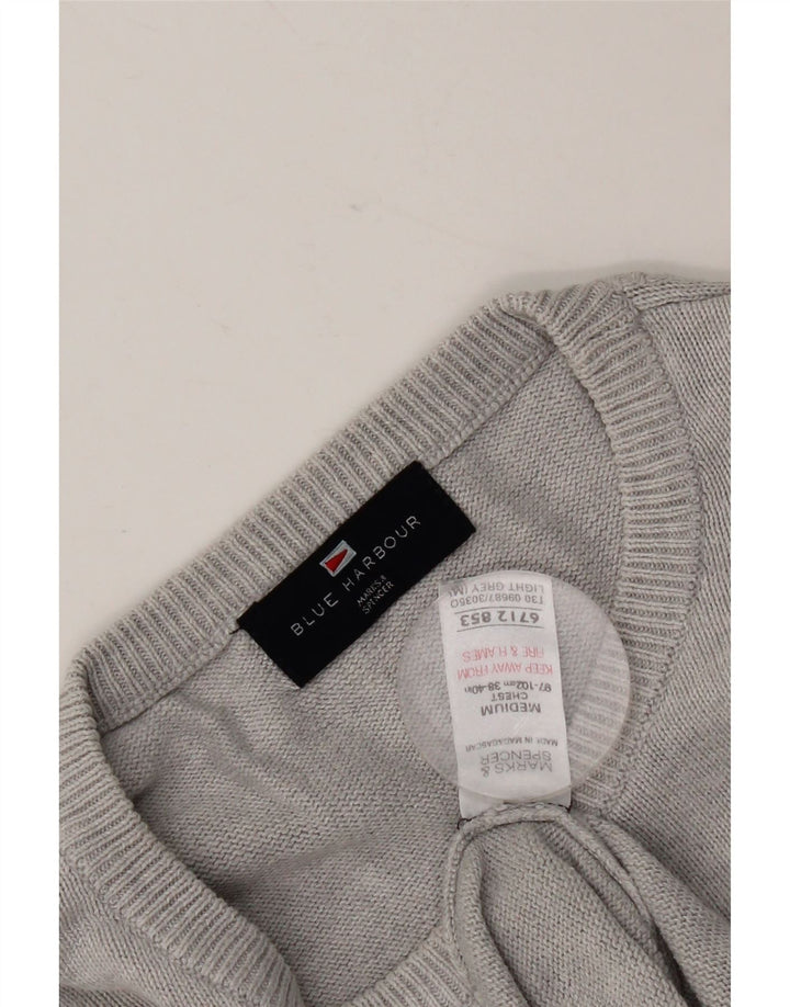 Мужской джемпер с круглым вырезом Marks & Spencer, Великобритания 38/40, средний серый
