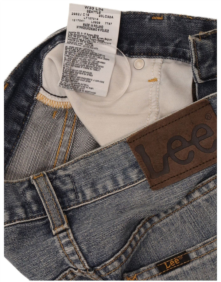 Женские прямые джинсы Lee Seattle W33 L34, синий хлопок