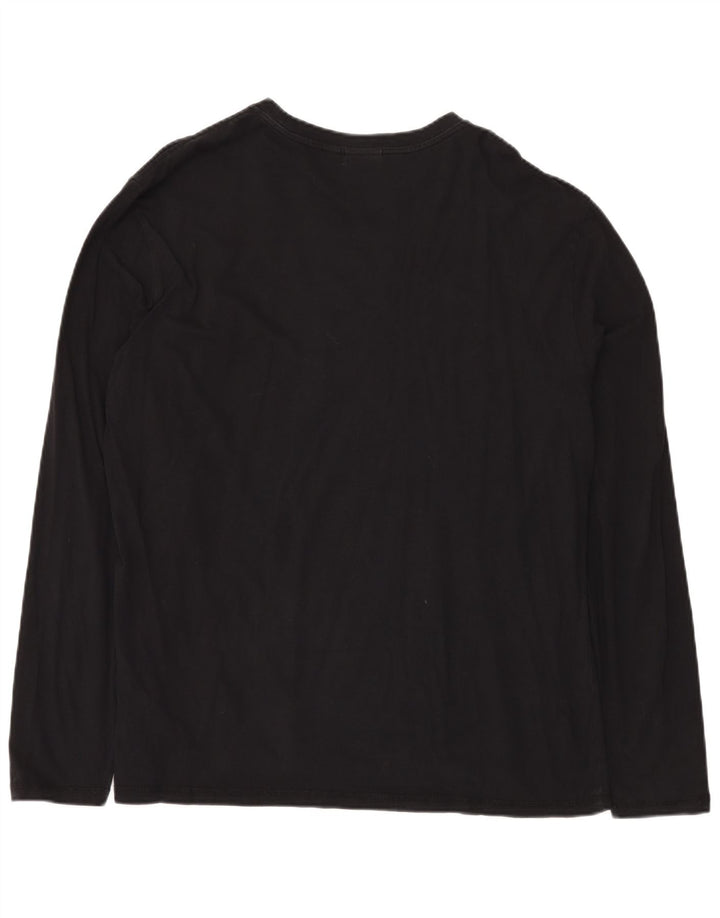 NAPAPIJRI Мужской топ с рисунком с длинным рукавом 3XL, черный хлопок