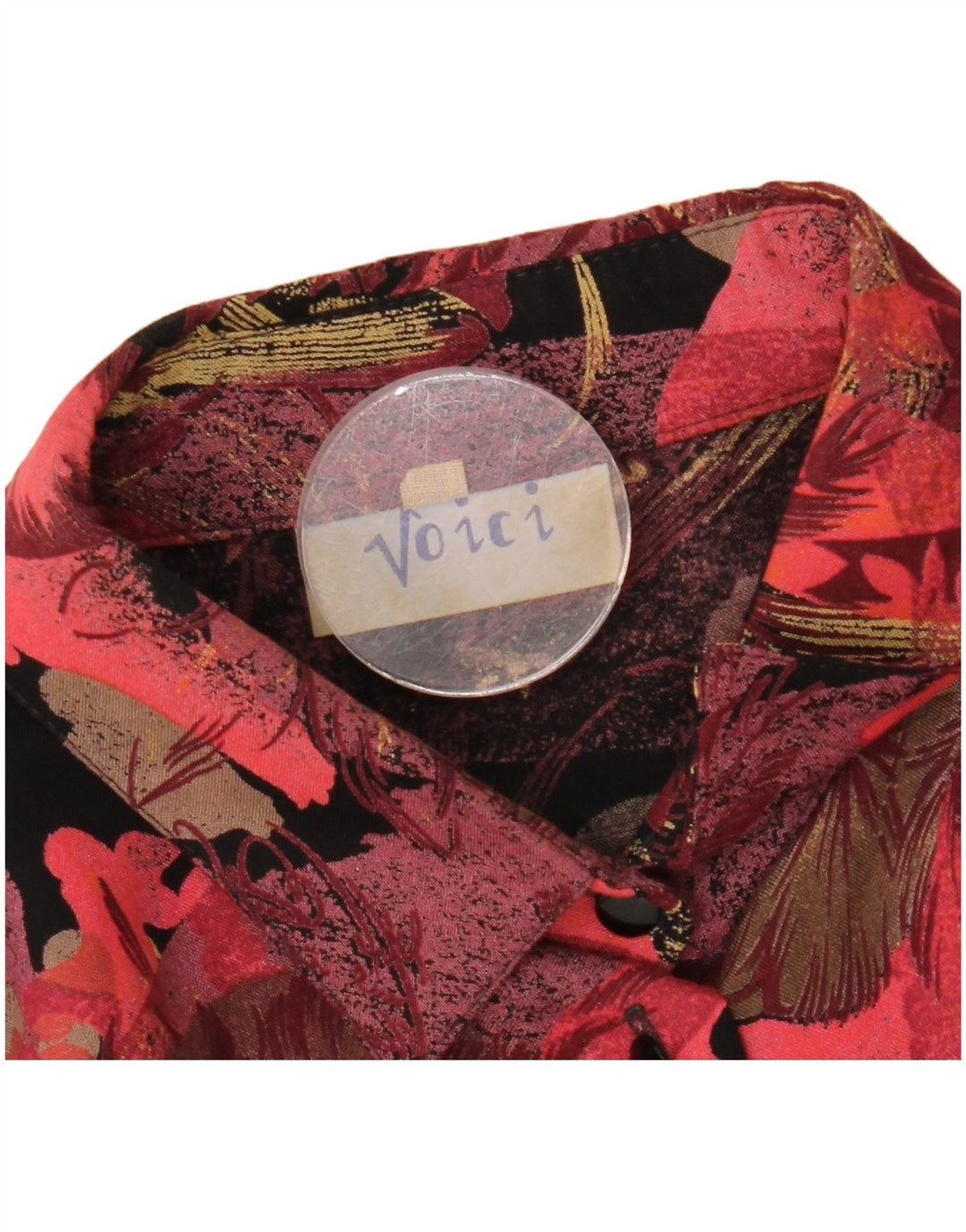 Винтажный женский комплект из 2 юбок UK 12 Medium W27 Бордовый с цветочным принтом в стиле ретро