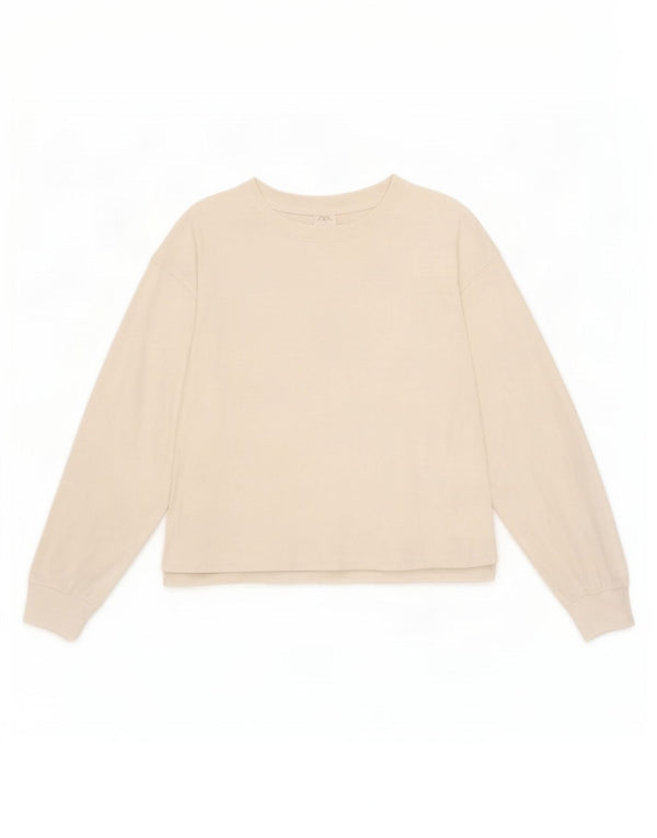 Топ Zara для девочек с длинным рукавом 13-14 лет, белый