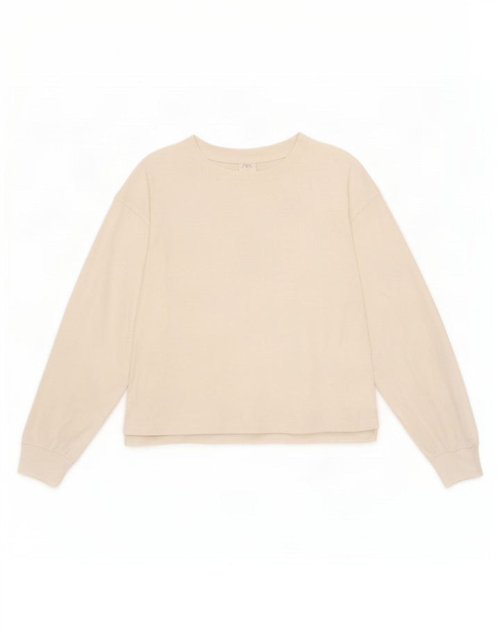 Топ Zara для девочек с длинным рукавом 13-14 лет, белый