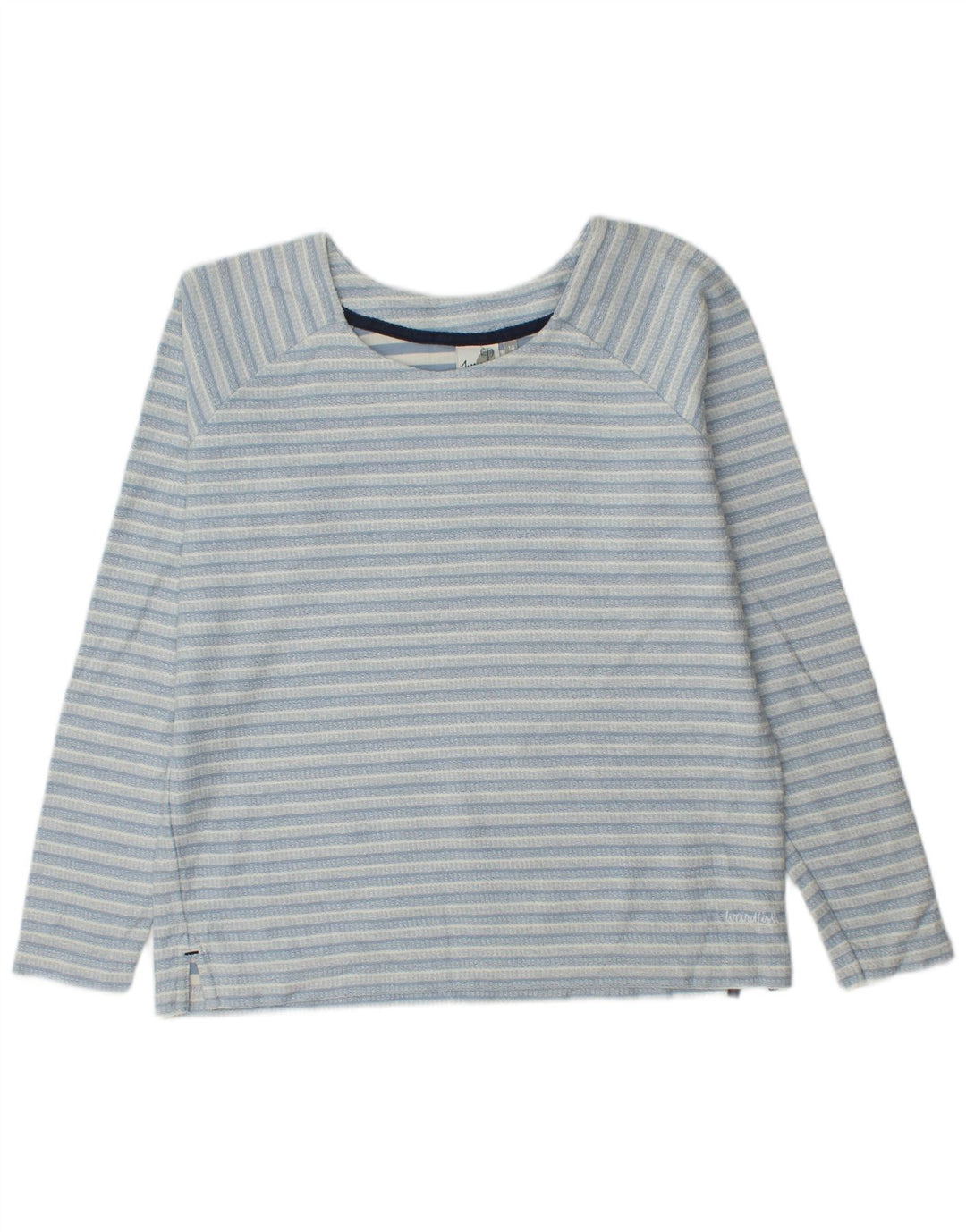 Женский свитер-свитшот Weird Fish, хлопковый джемпер в большую синюю полоску, Великобритания, 14 штук