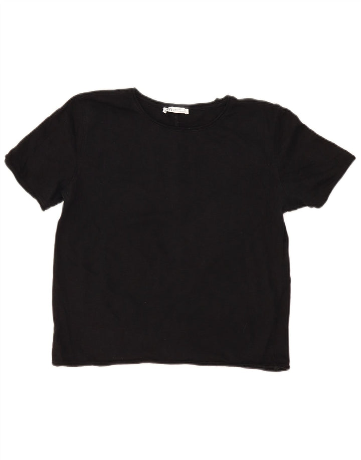 Женская футболка Zara Top UK 12 Medium Black