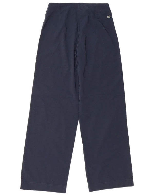 Женские широкие брюки Adidas с высокой талией UK 10 Small W28 L30 Темно-синие