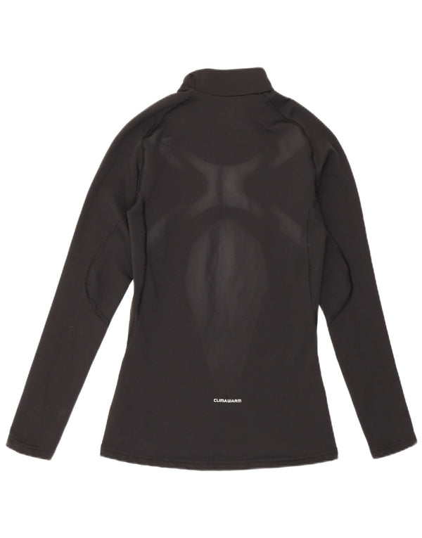 Женский топ Adidas Climawarm с длинным рукавом UK 8, маленький черный нейлон