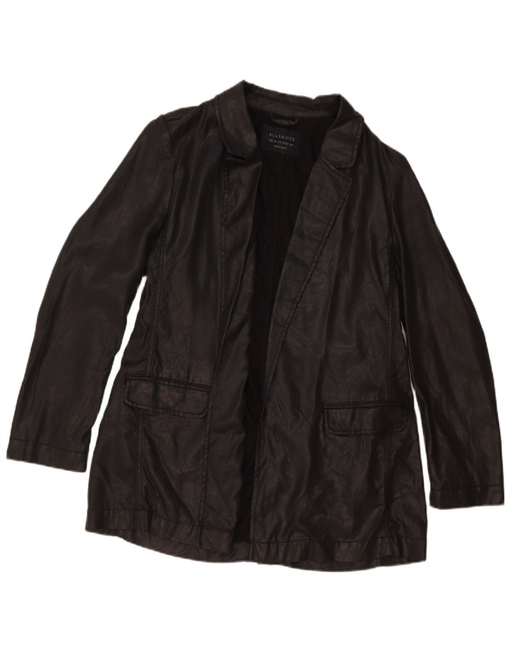 Женский открытый пиджак All Saints UK 16, большой черный лиоцелл