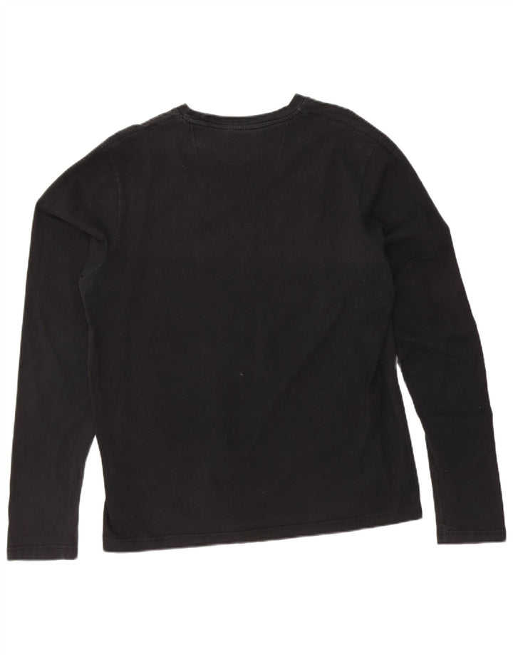 LEVI'S Mens Top Long Sleeve Large Black Cotton