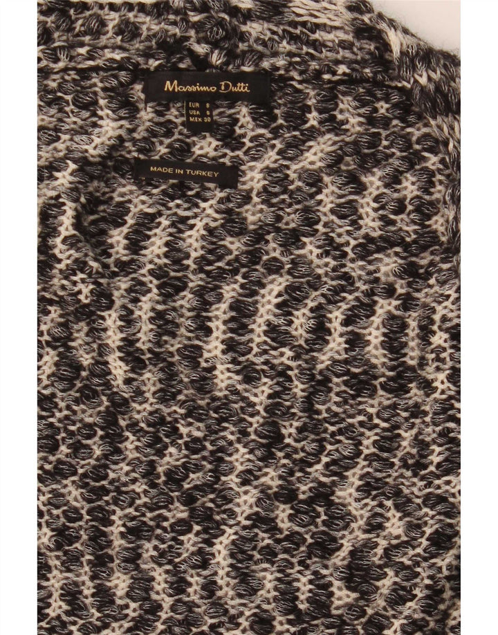 Женский кардиган оверсайз с рукавами 3/4 Massimo Dutti UK 10, маленький серый