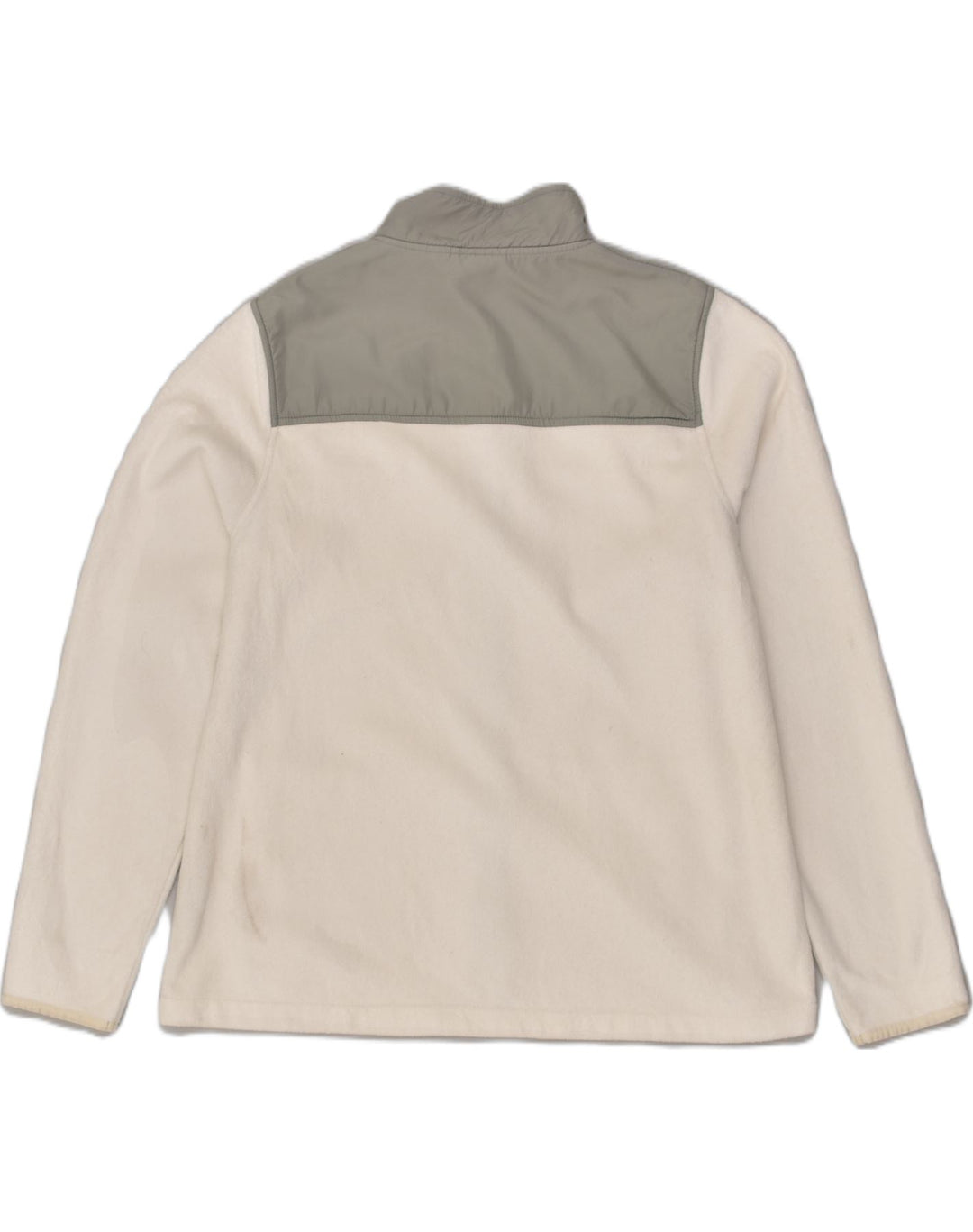 FILA Womens Fleece Jacket UK 14 Large White Colourblock Polyester | Vintage Fila | Thrift | Second-Hand Fila | Used Clothing | Messina Hembry 